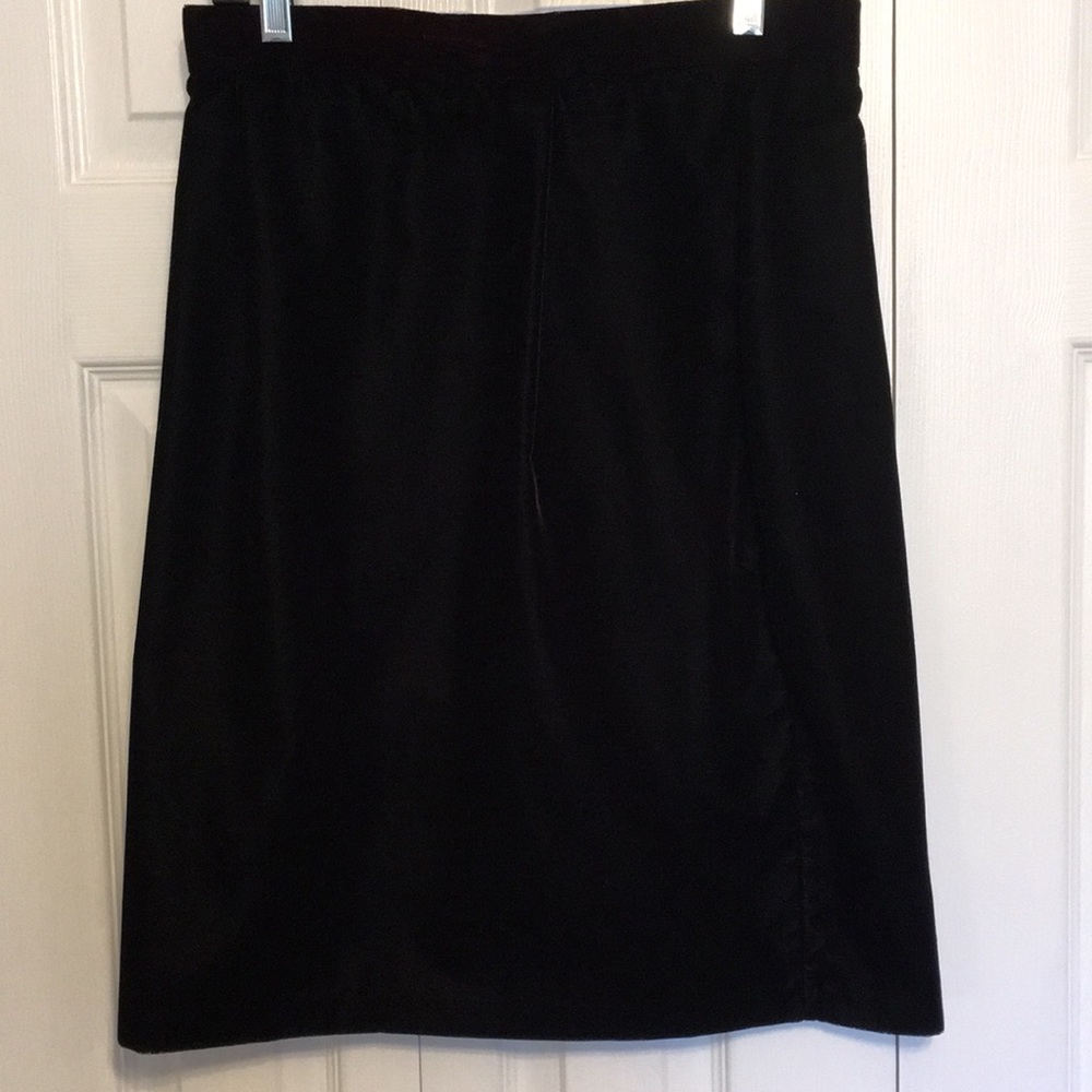 Black velvet skirt